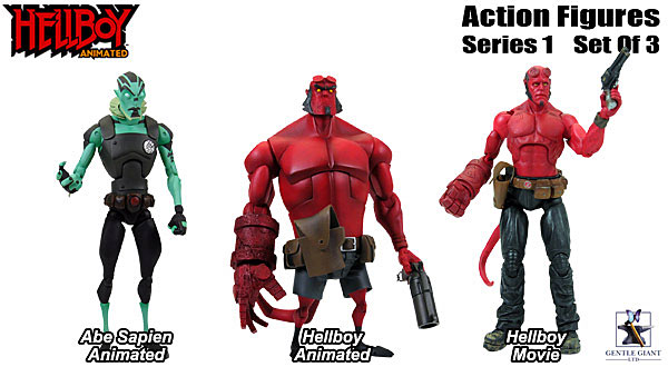 【クリックで詳細表示】ヘルボーイ・アニメイテッド アクションフィギュア シリーズ1 アソート c/t[ジェントル・ジャイアント]《在庫切れ》Hellboy Animated - Action Figures Series 1 (Assortment)