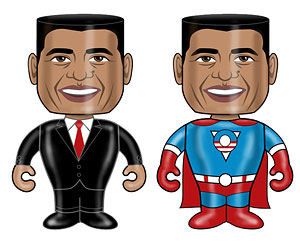 【クリックでお店のこの商品のページへ】ナドニックス オバマ大統領 ＆ スーパーオバマ 2体セット単品[ファンコ]《発売済・取り寄せ※暫定》Nodniks - President Obama ＆ Super Obama