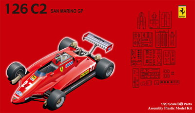 【クリックで詳細表示】プラモデル 1/20 フェラーリ126C2 1982 サンマリノ カルトグラフ [フジミ模型]《在庫切れ》