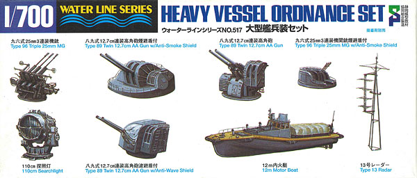 【クリックで詳細表示】1/700 ウォーターライン 大型艦兵装セット プラモデル[アオシマ]《在庫切れ》