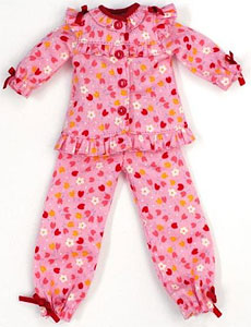 【クリックで詳細表示】21/23cmリトルボディ(ALB) 21cmドリーミィパジャマセット ピンク(ドール用衣装)[アゾン]《在庫切れ》