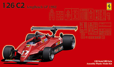 【クリックで詳細表示】プラモデル 1/20 フェラーリ126C2 1983 ロングビーチ スケルトンボディ/カルトグラフデカール [フジミ模型]《発売済・取り寄せ※暫定》
