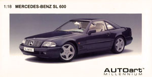 【クリックで詳細表示】1/18 ダイキャスト・モデルカー メルセデスベンツ SL600 1997(ブラック)[オートアート]《在庫切れ》