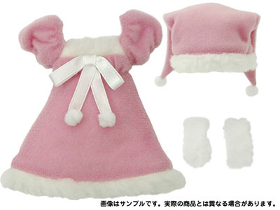 【クリックで詳細表示】クリスマスウェア ピュアニーモサイズ PNサンタワンピース ピンク(ドール用衣装)[アゾン]《在庫切れ》