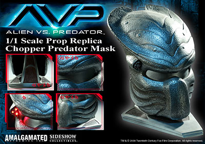 【クリックで詳細表示】エイリアンVSプレデター チョッパー・プレデター レプリカマスク 単品(同梱不可品)[サイドショウ]《在庫切れ》AVP - 1/1 Scale Prop Replica： Chopper Predator Mask