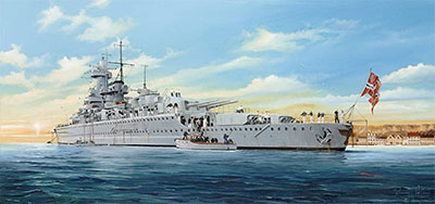【クリックで詳細表示】1/350 ドイツ海軍ポケット戦艦 アドミラル・グラーフ・シュペー プラモデル(再販)[トランペッターモデル]《在庫切れ》