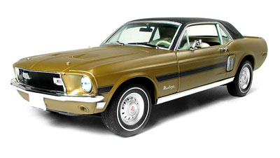 【クリックで詳細表示】1：18 完成品 1968 フォード マスタング ハイカントリースペシャル - ゴールド[Greenlight]《発売済・取り寄せ※暫定》