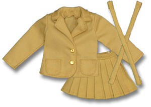 【クリックで詳細表示】23cmブレザー＆スカートセット(ブラウン)(ドール用衣装)[アゾン]《在庫切れ》