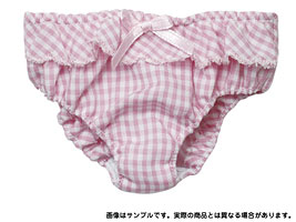 【クリックで詳細表示】60cmドールサイズコレクション 60チェック フリルパンツ ピンクチェック(ドール用衣装)[アゾン]《在庫切れ》