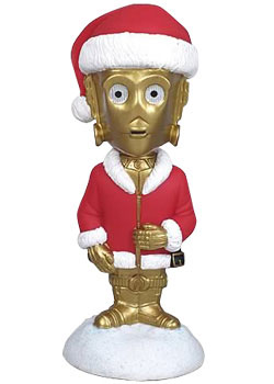 【クリックでお店のこの商品のページへ】ワッキーワブラー スター・ウォーズ C-3PO クリスマスバージョン 単品[ファンコ]《在庫切れ》Wacky Wobbler - Star Wars / Mini Bobble-Head： C-3PO (X’mas Edition)