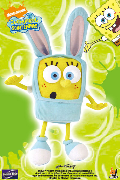 【クリックで詳細表示】スポンジ・ボブ ベンダブル ぬいぐるみ バニー カートン[サババ・トイズ]《在庫切れ》SpongeBob SquarePants - Plush： SpongeBob Bunny (L Size / Poseable)