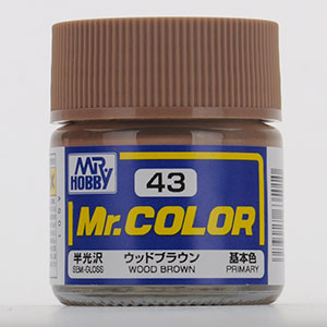 【クリックで詳細表示】Mr.カラー C43 ウッドブラウン(半光沢)[GSIクレオス]《発売済・在庫品》