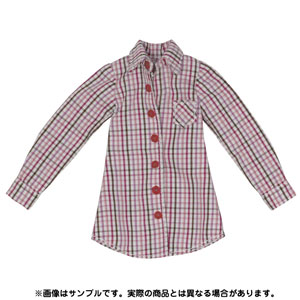 【クリックで詳細表示】ピュアニーモサイズ スナッティーキャット チェックシャツワンピース ピンクチェック(ドール用衣装)[アゾン]《在庫切れ》