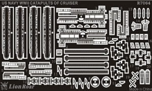 【クリックでお店のこの商品のページへ】ライオンロア 艦船用エッチングパーツ 1/700 WWII 米海軍巡洋艦用カタパルト[ピットロード]《取り寄せ※暫定》