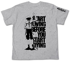 【クリックで詳細表示】From TV animation ワンピース 去り行くエースTシャツ/ミックスグレー-S[コスパ]《在庫切れ》
