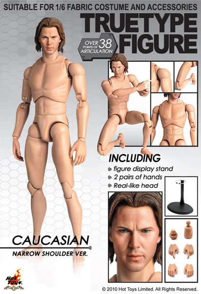 トゥルータイプ 1/ 6スケールフィギュア素体 ニュージェネレーション/ 白人男性(ナロー・ショルダー版V2) 単品[ホットトイズ]《在庫切れ》Hot Toys TrueType - 1/ 6 Scale Action Figure Body： New Generation - Caucasian Male (Narrow Shoulders Relaunch Version)