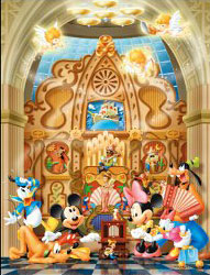 【クリックで詳細表示】ジグソー パズルプチ2 ディズニー オルゴール大聖堂(ミッキー＆フレンズ) 500ピース(41-02)[やのまん]《在庫切れ》