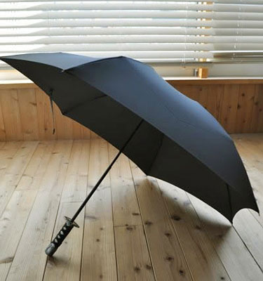 日本刀傘 折り畳みかさな（高級仕様）〈3002〉 単品（再販）[かさな工房刀の人]《在庫切れ》