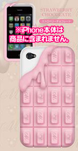 【クリックで詳細表示】ディズニー ミューポッズ チョコレートシリコンケース ストロベリーチョコレート iPhone 4用[グルマンディーズ]《在庫切れ》