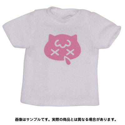 【クリックで詳細表示】ピュアニーモ XSサイズ Snotty cat mini Tシャツ ホワイト×ピンク(ドール用衣装)[アゾン]《在庫切れ》