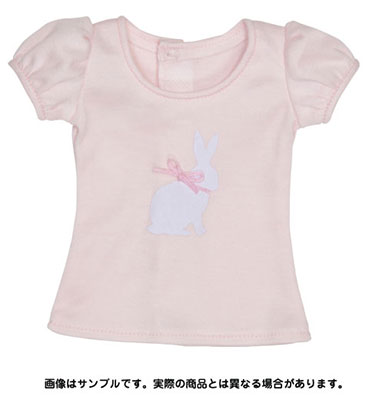 【クリックで詳細表示】50cm用 50cmうさぎパフスリーブTシャツ ピンク(ドール用衣装)[アゾン]《在庫切れ》