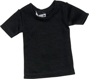 【クリックで詳細表示】12インチメンズ汎用素体用 メンズ12in Tシャツ ブラック(ドール用衣装)[アゾン]《在庫切れ》
