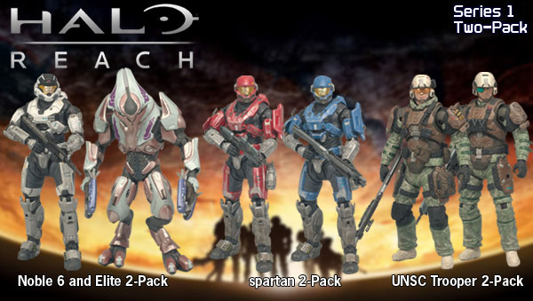 【クリックで詳細表示】Halo：Reach(ヘイロー リーチ) アクションフィギュア ツーパック シリーズ1 3種セット[マクファーレントイズ]《在庫切れ》McFarlane Toys - Halo Reach - Action Figure Two-Pack Series 1 (Assortment)
