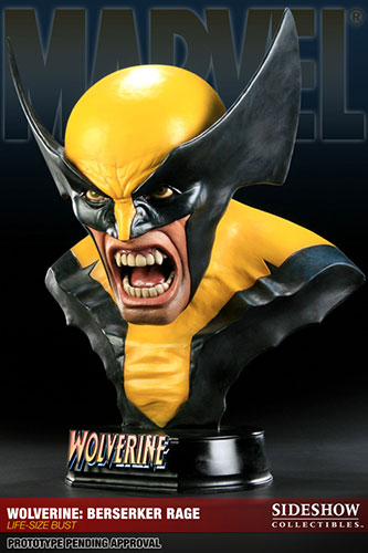 【クリックでお店のこの商品のページへ】マーベル 1/1スケールバスト ウルヴァリン(バーサーカーレイジ) 単品[サイドショウ]【同梱不可】《在庫切れ》Marvel - Lifesize Bust： Wolverine (Berserker Rage)