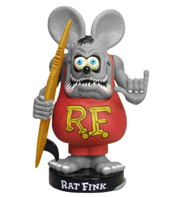 【クリックでお店のこの商品のページへ】ワッキーワブラー ラットフィンク スペシャルグレーカラー 単品[ファンコ]《在庫切れ》Rat Fink - Wacky Wobbler： Rat Fink Surf (Grey Special Edition)