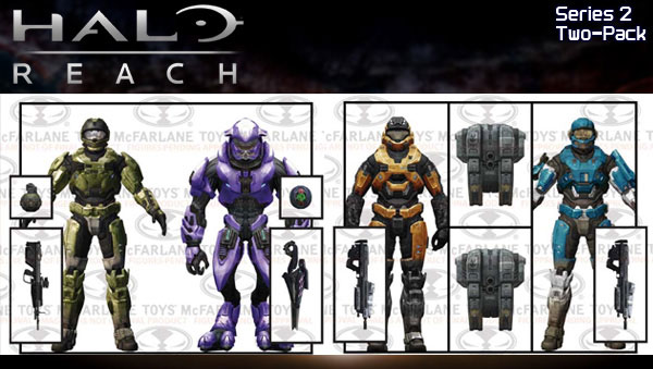 【クリックで詳細表示】Halo：Reach(ヘイロー リーチ) アクションフィギュア ツーパック シリーズ2 2種セット[マクファーレントイズ]《在庫切れ》McFarlane Toys - Halo Reach - Action Figure Two-Pack Series 2 (Assortment)