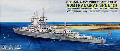 【クリックで詳細表示】プラモデル スカイウェーブシリーズ 1/700 WWII 独海軍装甲艦 アドミラル・グラーフ・シュペー(1937)[ピットロード]《在庫切れ》