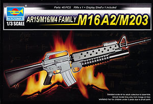 【クリックで詳細表示】トランペッターモデル プラモデル ワールドウェポンシリーズ 1/3 M16A1/M203[インターアライド]《在庫切れ》