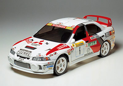 【クリックで詳細表示】ブンカオリジナル 電動ラジコンカー 完成品 1/10 ランサーEvo.IV(TT-01 TYPE-E)[タミヤ]《在庫切れ》