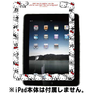 【クリックで詳細表示】ハローキティ iPad対応スクリーンプロテクター Bタイプ/SAN-60KTB[グルマンディーズ]《在庫切れ》