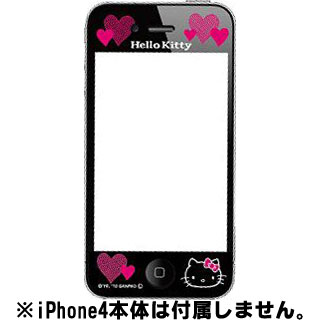 【クリックで詳細表示】ハローキティ iPhone4専用スクリーンプロテクター Aタイプ/SAN-59KTA[グルマンディーズ]《在庫切れ》