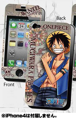 【クリックで詳細表示】ワンピース iPhone4 対応 スクリーンプロテクター 麦わら(ルフィー)/ON-31A[グルマンディーズ]《在庫切れ》