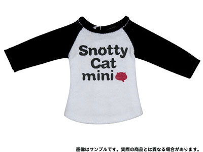 【クリックで詳細表示】ピュアニーモ XSサイズ Snotty cat mini ラグランTシャツ ブラック(ドール用衣装)[アゾン]《在庫切れ》