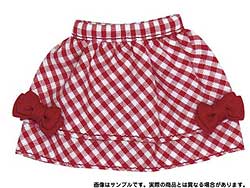 【クリックで詳細表示】ピュアニーモ XSサイズ Snotty cat mini チェックリボンスカート レッド(ドール用衣装)[アゾン]《在庫切れ》