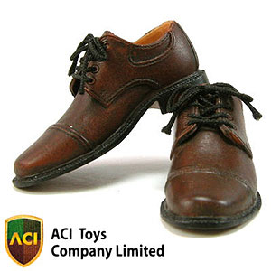 【クリックで詳細表示】1/6フィギュア用 男性用靴 ドレスシューズ(ブラウンVer.) 単品(ドール用衣装)[ACIトイズ]《在庫切れ》ACI Toys - Male Footwear： Dress Shoes (Brown Ver.) ACI-726