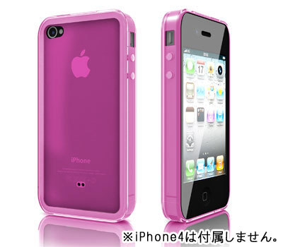 【クリックで詳細表示】iPhone4用 フレームケース ピンク×ピンク[MSY]《取り寄せ※暫定》
