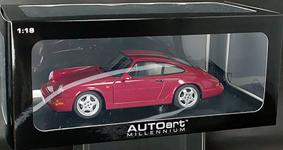 【クリックで詳細表示】ダイキャスト・モデルカー 1/18 ポルシェ 911 カレラ RS(964)(ピンク)[オートアート]《在庫切れ》