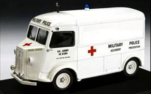 【クリックで詳細表示】クラシックロードカー ダイキャスト完成品 1/43 シトロエン Type H アメリカ陸軍 救急車 1967 ホワイト[イクソモデル]《在庫切れ》