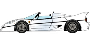 【クリックでお店のこの商品のページへ】ハンドメイドモデルカー 1/43 フェラーリ F50 バルケッタ 1995 パールホワイト[アイドロン]《在庫切れ》