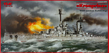 【クリックで詳細表示】ウクライナ・ICM プラモデル 1/350 ドイツWWIド級戦艦クロンプリンツ[バウマン]《在庫切れ》