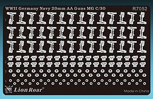 【クリックで詳細表示】上海ライオンロア 艦船模型用エッチングパーツ 1/700 WWII 独海軍 MG C/30 20mm対空機銃[ピットロード]《取り寄せ※暫定》