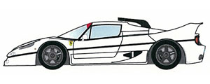 【クリックで詳細表示】ハンドメイドモデルカー 1/43 フェラーリ F50 スーパーチャージ ド・モディファイ ホワイト[アイドロン]《在庫切れ》