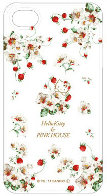 【クリックで詳細表示】ハローキティ＆ピンクハウス iPhone4専用 キャラクタージャケット ホワイト(SANPK-01A)[グルマンディーズ]《在庫切れ》