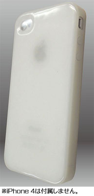 【クリックでお店のこの商品のページへ】フィッツポッド iPhone 4 専用 ソフトクリアジャケット クリアホワイト(IP4-08WH)[グルマンディーズ]《在庫切れ》
