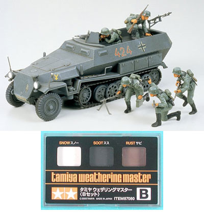 【クリックで詳細表示】プラモデル 1/35 MM ドイツ ハノマーク兵員輸送車(ウェザリングマスター付き)[タミヤ]《在庫切れ》