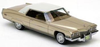 【クリックでお店のこの商品のページへ】NEO レジン完成品 1/43 キャデラック クーペ デヴィル Mゴールド 1972[レプリカーズ]《在庫切れ》